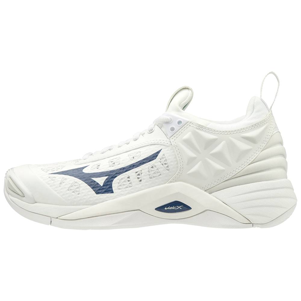 Mizuno Wave Momentum Női Röplabda Cipő Fehér/Sötétkék NEB850236